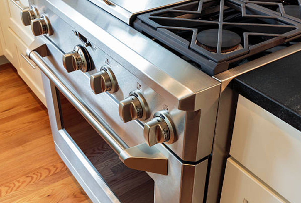 kitchen stove and oven door